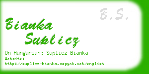 bianka suplicz business card